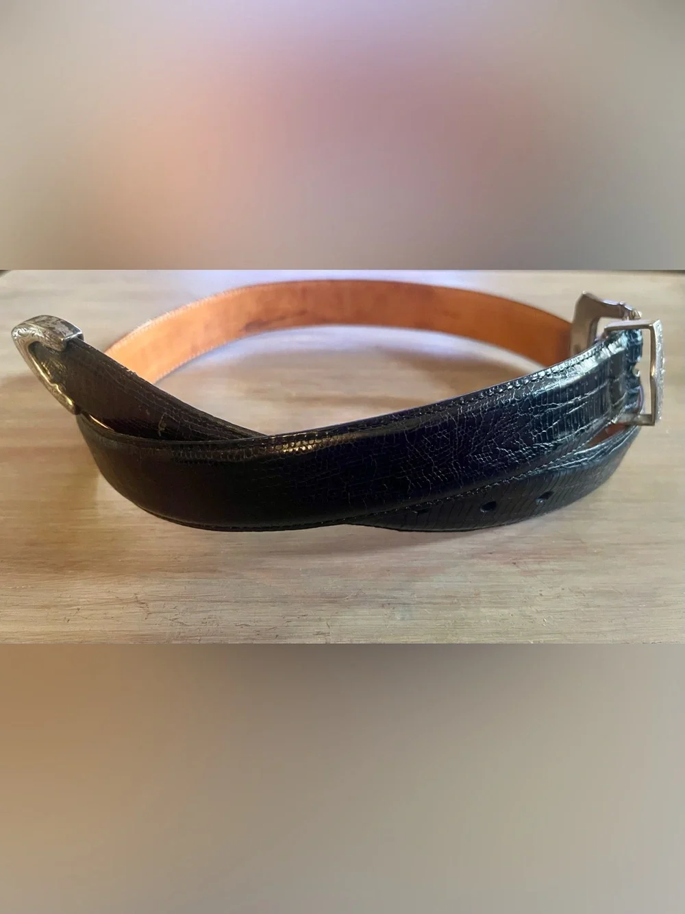Martin Dingman Vintage Leather Western Belt  Size 32